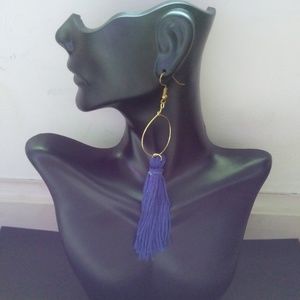 Tassel Earrings w/Gold Hoop